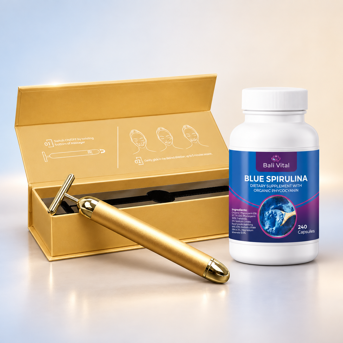 Ducatus Beauty Roller & Blue Spirulina